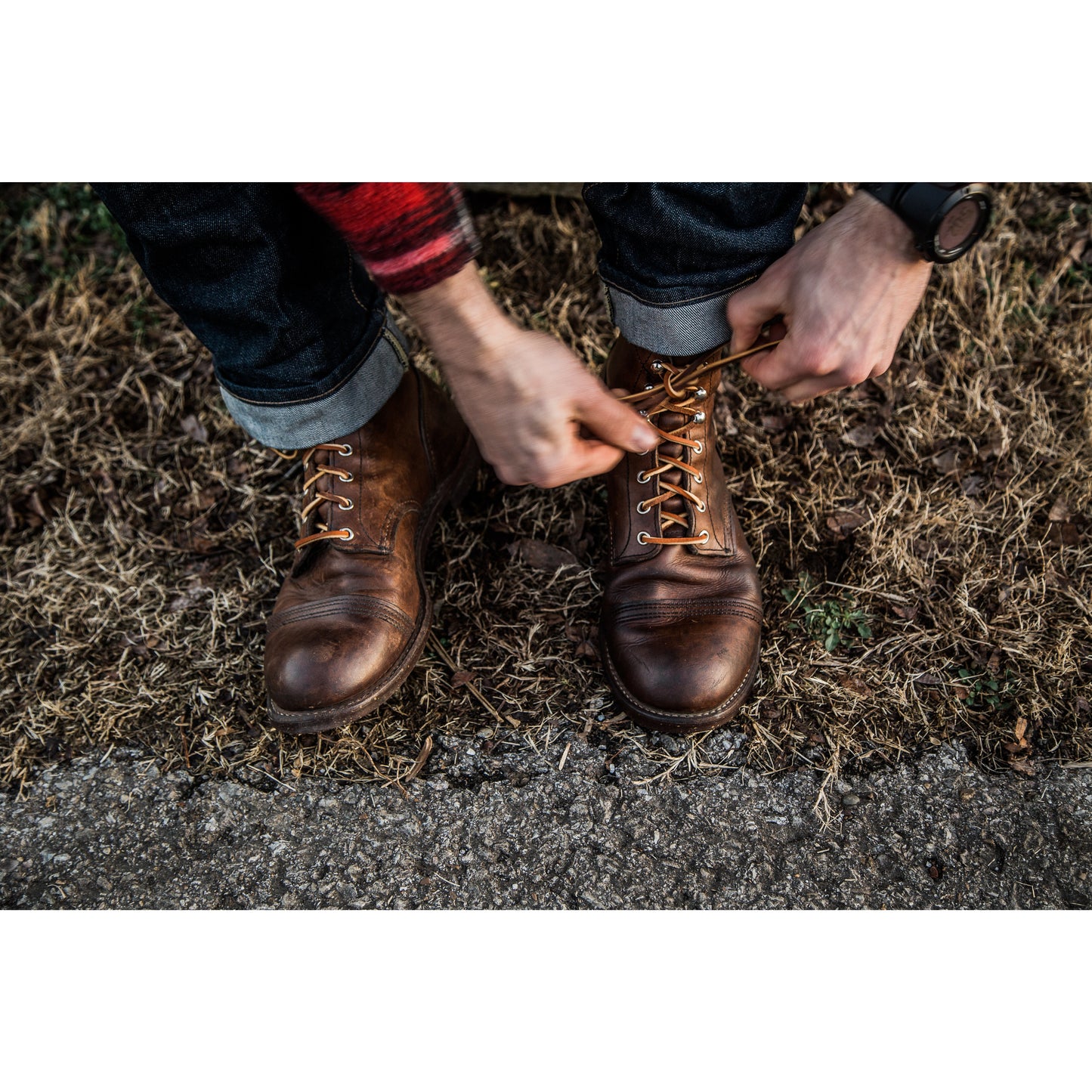tan leather laces for work boots