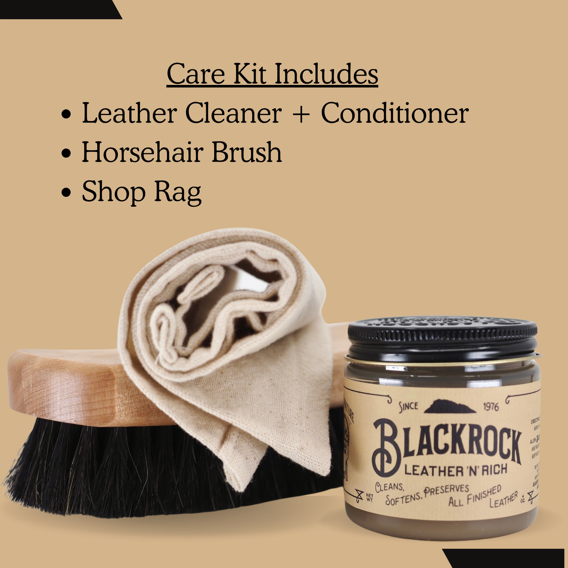 Blackrock Leather Care Kit Leather Cleaner and Conditioner