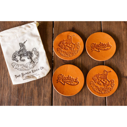 Blackrock leather coaster